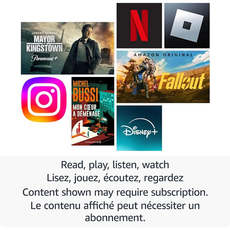 Tablette 8 po 64 Go FireOS Fire HD 8 (2024) d'Amazon avec processeur à 6 coeurs MTK/MT8169A - Noir