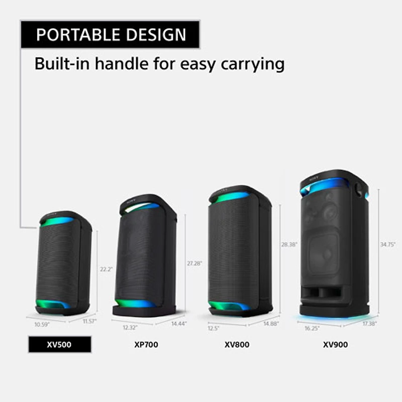Sony SRS-XV500 Bluetooth Wireless Party Speaker - Black