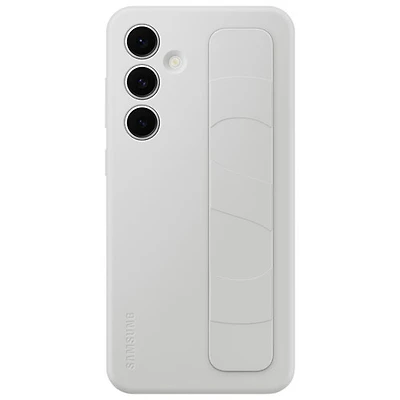 Étui souple ajusté Grip Case avec support pour Galaxy S24 FE de Samsung - Gris
