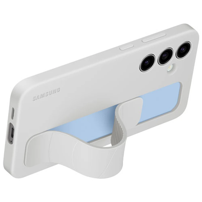 Étui souple ajusté Grip Case avec support pour Galaxy S24 FE de Samsung - Gris