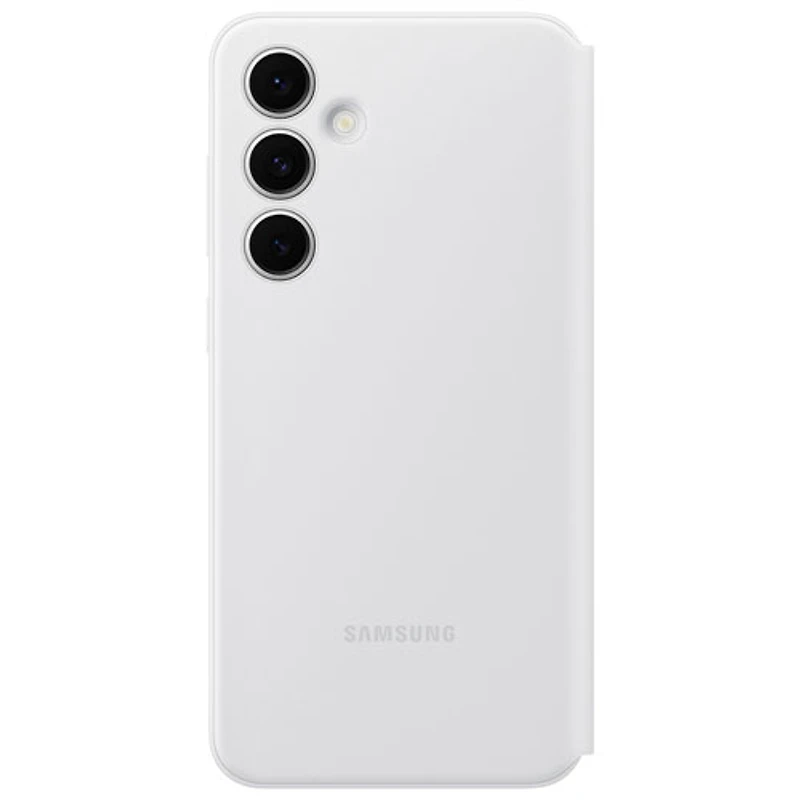 Étui à rabat S-View pour Galaxy S24 FE de Samsung - Blanc