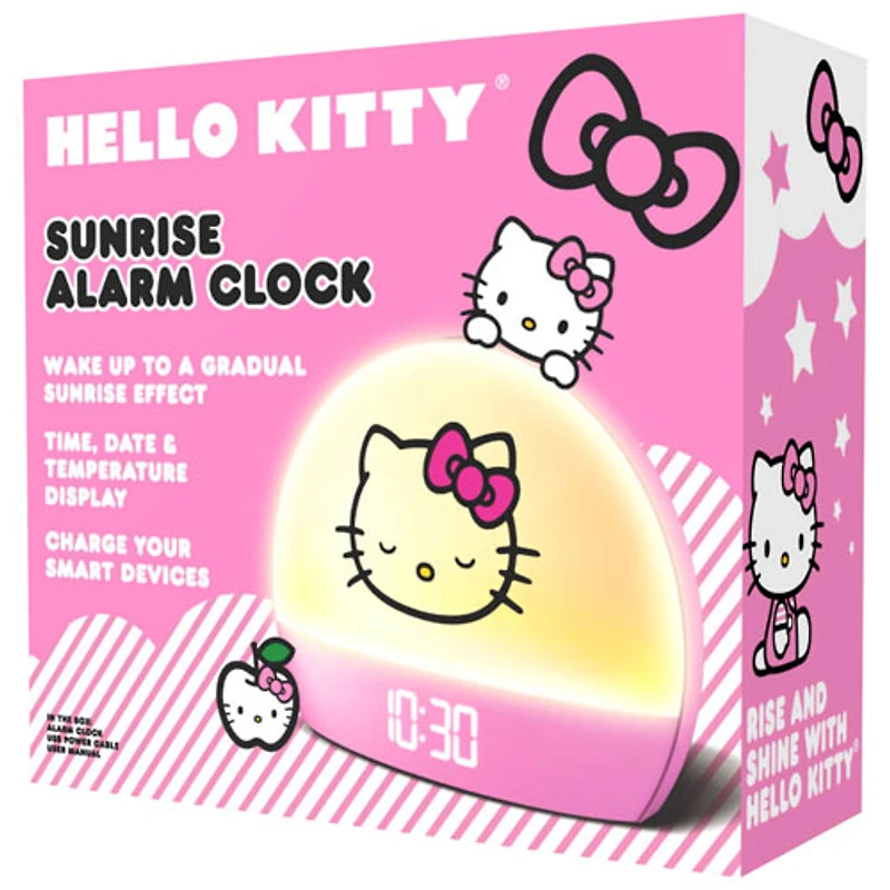 Réveille-matin Hello Kitty Sunrise (HKCLK01WH)