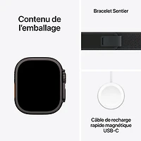 TELUS Apple Watch Ultra 2 (GPS + Cellular) 49mm Black Titanium Case with Black Trail Loop -S/M- Monthly Financing