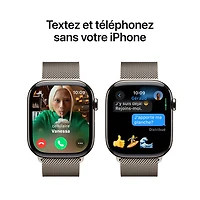 TELUS Apple Watch Series 10 (GPS + Cellular) 46mm Natural Titanium Case w/Natural Milanese Loop-M/L-Monthly Financing