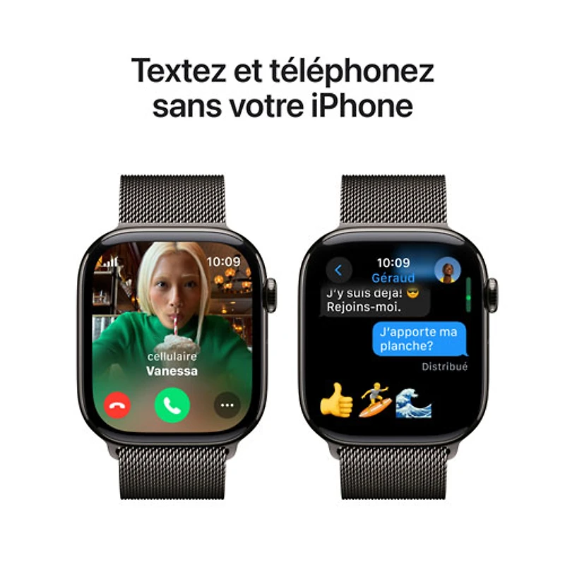 TELUS Apple Watch Series 10 (GPS + Cellular) 46mm Slate Titanium Case w/Slate Milanese Loop-M/L-Monthly Financing