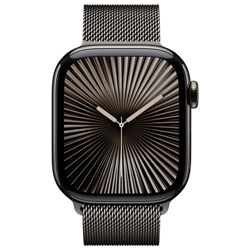 TELUS Apple Watch Series 10 (GPS + Cellular) 42mm Slate Titanium Case w/Slate Milanese Loop -M/L- Monthly Financing