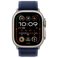 Rogers Apple Watch Ultra 2 (GPS + Cellular) 49mm Natural Titanium Case with Blue Trail Loop - M/L - Monthly Financing
