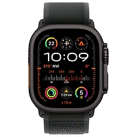 Apple Watch Ultra 2 (GPS + Cellulaire) avec boîtier de 49 mm en titane noir et bracelet Sentier noir par Rogers - P/M - Financement mensuel