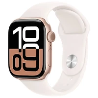 Rogers Apple Watch Series 10 (GPS + Cellular) 42mm Rose Gold Aluminum Case with Light Blush Sport Band -M/L - Monthly Financing