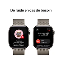 Rogers Apple Watch Series 10 (GPS + Cellular) 42mm Natural Titanium Case with Natural Milanese Loop - Monthly Financing
