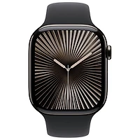 Rogers Apple Watch Series 10 (GPS + Cellular) 46mm Slate Titanium Case with Black Sport Band - M/L - Monthly Financing