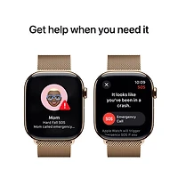 Rogers Apple Watch Series 10 (GPS + Cellular) 46mm Gold Titanium Case with Gold Milanese Loop - M/L - Monthly Financing