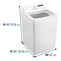 Laveuse à chargement par le haut 4,7 pi³ haute efficacité d'Insignia (NS-WMT41WA5) - Blanc - Exclusivité Best Buy