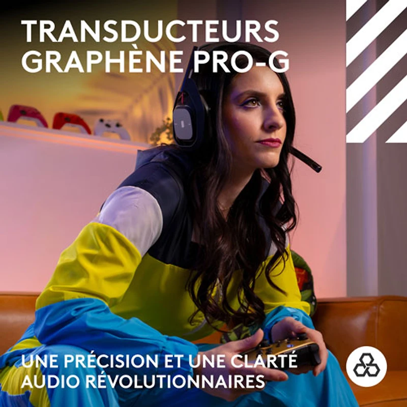 Casque de jeu sans fil A50 LIGHTSPEED de Logitech avec station d'accueil - Noir