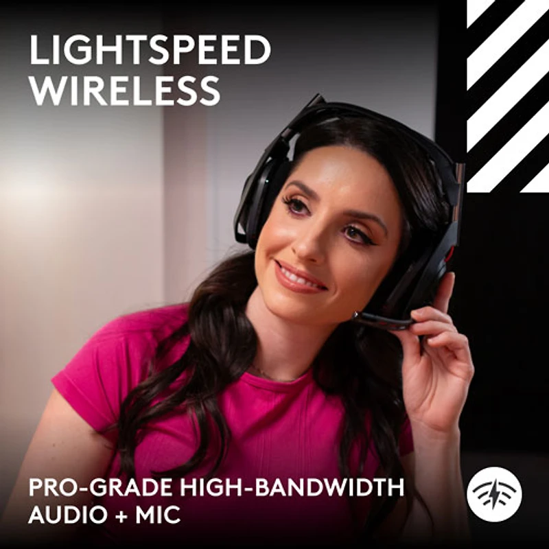 Logitech A50 LIGHTSPEED Wireless Gaming Headset with Base Station - Black