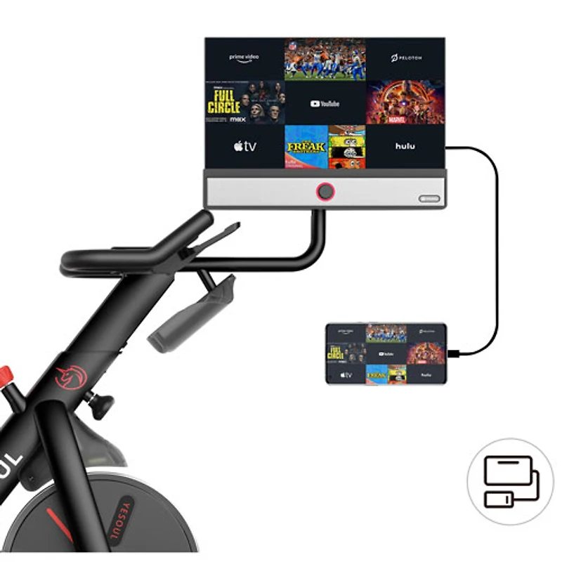 Vélo d'exercice intelligent G1M Max avec écran intelligent de 21,5 po de Yesoul