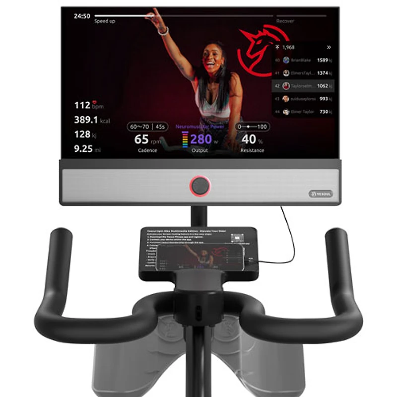 Vélo d'exercice intelligent G1M Max avec écran intelligent de 21,5 po de Yesoul