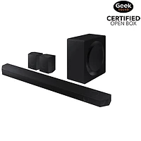 Boîte ouverte - Barre de son 11.1.4 canaux HW-Q990D/ZC de Samsung avec haut-parleur d'extrêmes graves sans fil et haut-parleurs arrière orientés vers le haut - Noir graphite