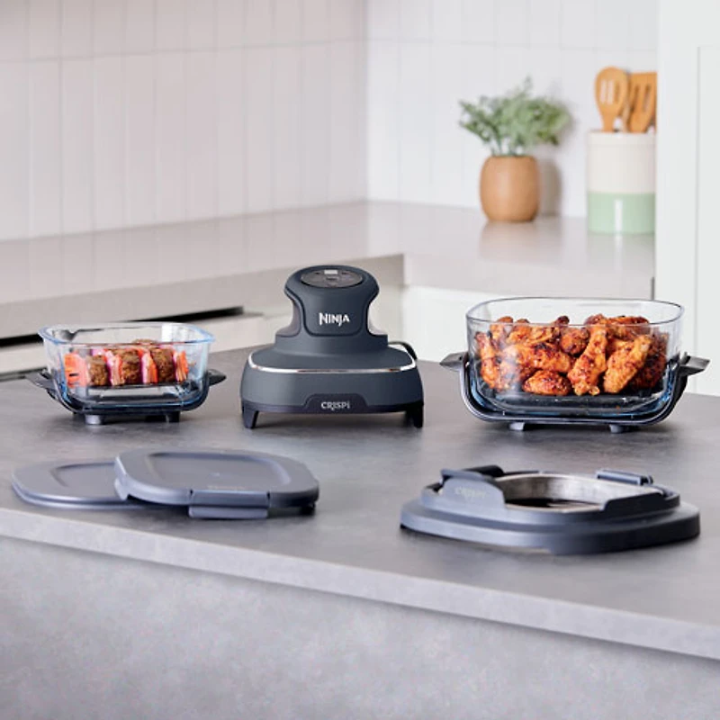 Système de friture à l'air chaud portatif en verre 4-en-1 Crispi de Ninja