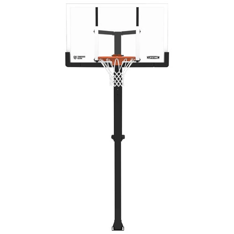Système de basketball en verre trempé Mammoth de 54 po avec base boulonnée et mécanisme Lift de Lifetime