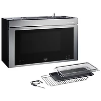 Four à micro-ondes à hotte intégrée de KitchenAid avec capteur infrarouge - 1,1 pi³ - Acier inoxydable PrintShield