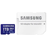 Carte mémoire microSDXC UHS-I 180 Mo/s 1 To Pro Plus de Samsung avec adaptateur SD - Exclusivité Best Buy