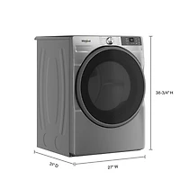 Sécheuse électrique à vapeur de 7,4 pi³ de Whirlpool (WGD5720RR) - Argenté rayonnant
