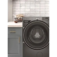 Whirlpool 4.5 Cu. Ft. High Efficiency Front Load Steam Washer (WFW5720RU) - Volcano Black