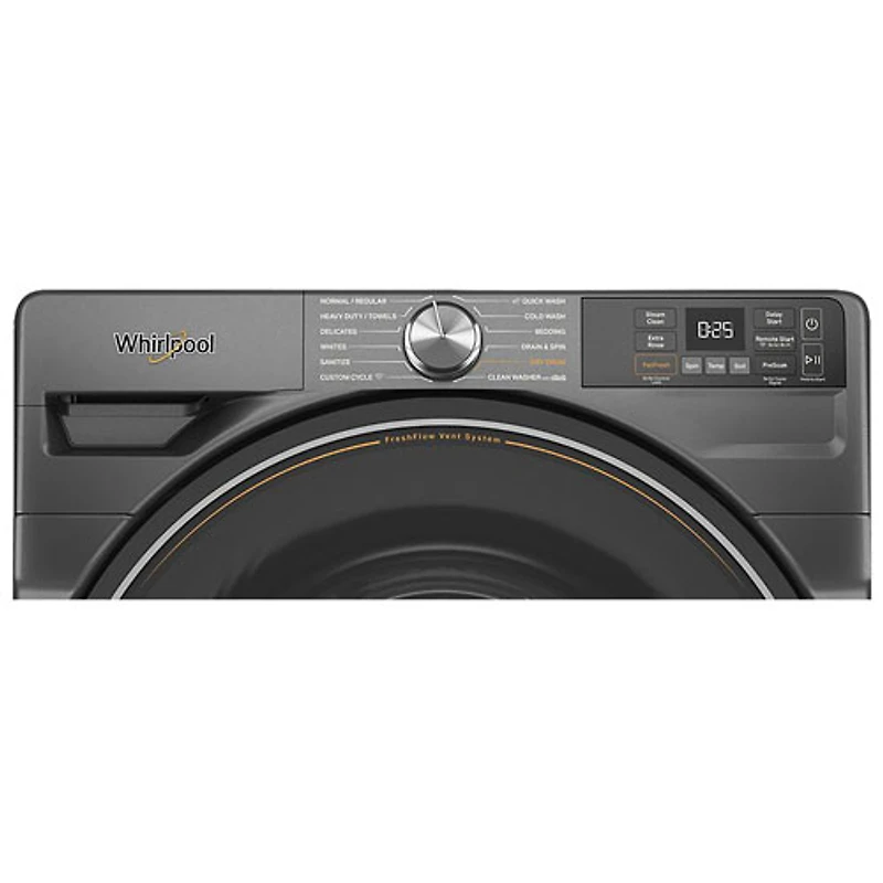 Whirlpool 4.5 Cu. Ft. High Efficiency Front Load Steam Washer (WFW5720RU) - Volcano Black