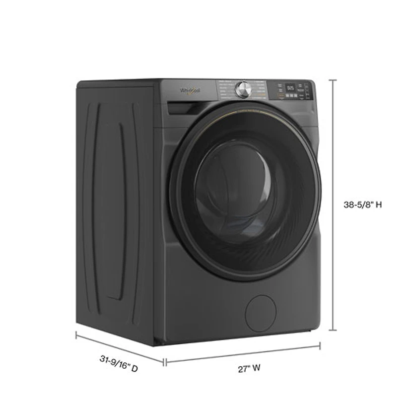 Whirlpool 4.5 Cu. Ft. High Efficiency Front Load Steam Washer (WFW5720RU) - Volcano Black