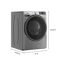 Whirlpool 5.2 Cu. Ft. High Efficiency Front Load Steam Washer (WFW5720RR) - Radiant Silver