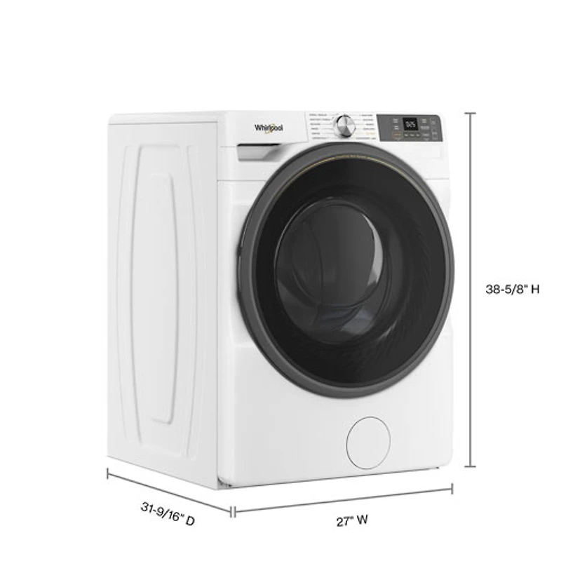 Laveuse à chargement frontal haute efficacité de 5,2 pi³ de Whirlpool (WFW5720RW) - Blanc