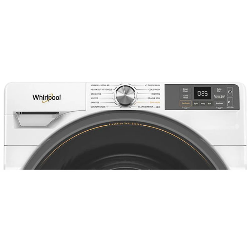 Laveuse à chargement frontal haute efficacité de 5,2 pi³ de Whirlpool (WFW5720RW) - Blanc