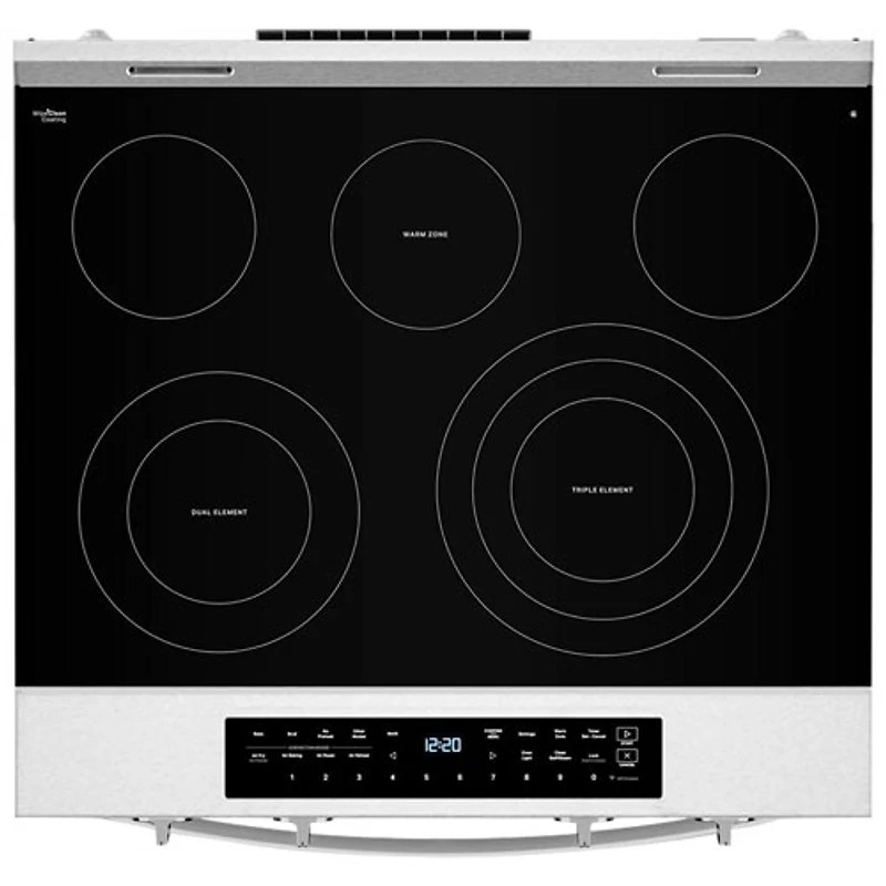 Whirlpool 30" 5.3 Cu. Ft. Self-Clean Slide-In Electric Air Fry Range (YWSES7530RZ) -Fingerprint Resistant Stainless