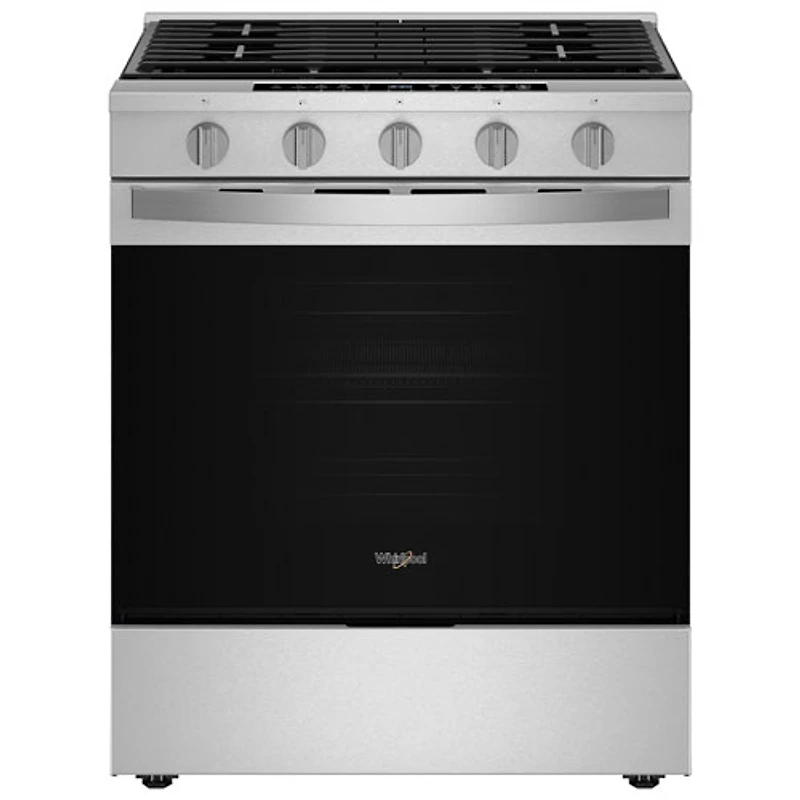 Whirlpool 30" 5.0 Cu. Ft. True Convection 5-Burner Slide-In Gas Air Fry Range (WSGS7530RZ) - Resistant Stainless Steel
