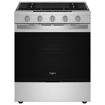 Whirlpool 30" 5.0 Cu. Ft. True Convection 5-Burner Slide-In Gas Air Fry Range (WSGS7530RZ) - Resistant Stainless Steel