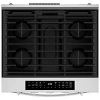 Whirlpool 30" 5.0 Cu. Ft. True Convection 5-Burner Slide-In Gas Air Fry Range (WSGS7530RZ) - Resistant Stainless Steel