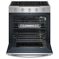 Whirlpool 30" 5.0 Cu. Ft. True Convection 5-Burner Slide-In Gas Air Fry Range (WSGS7530RZ) - Resistant Stainless Steel