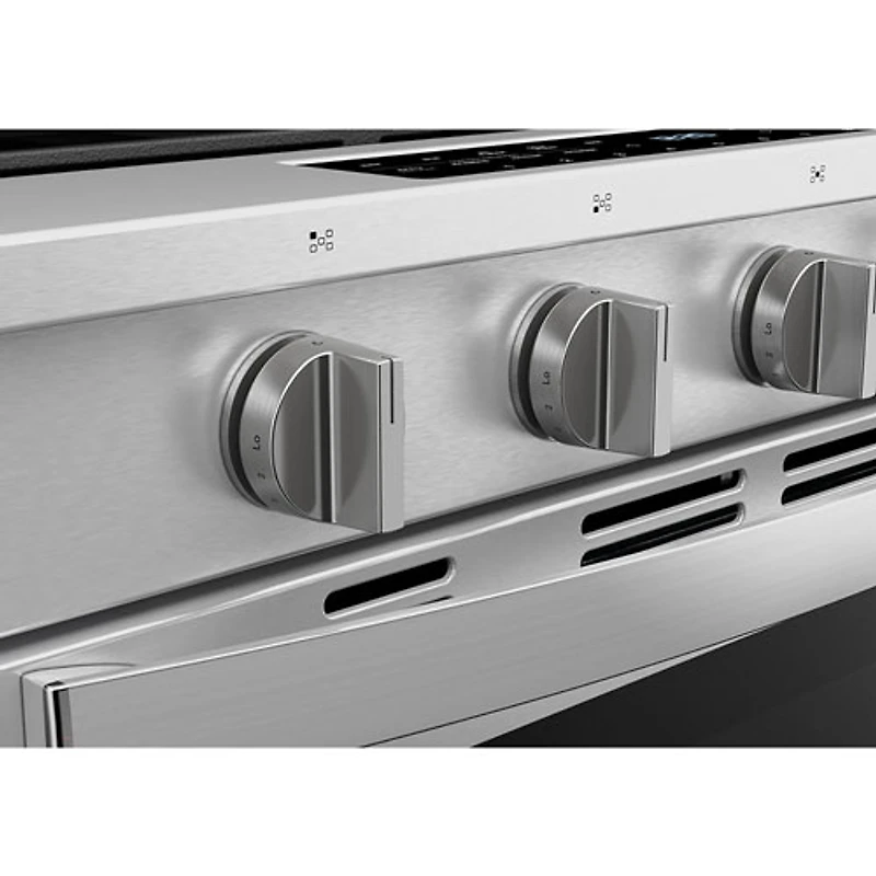 Whirlpool 30" 5.0 Cu. Ft. True Convection 5-Burner Slide-In Gas Air Fry Range (WSGS7530RZ) - Resistant Stainless Steel