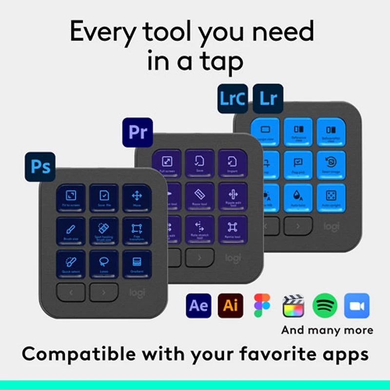 Console numérique programmable et molette de commande MX Creative de Logitech