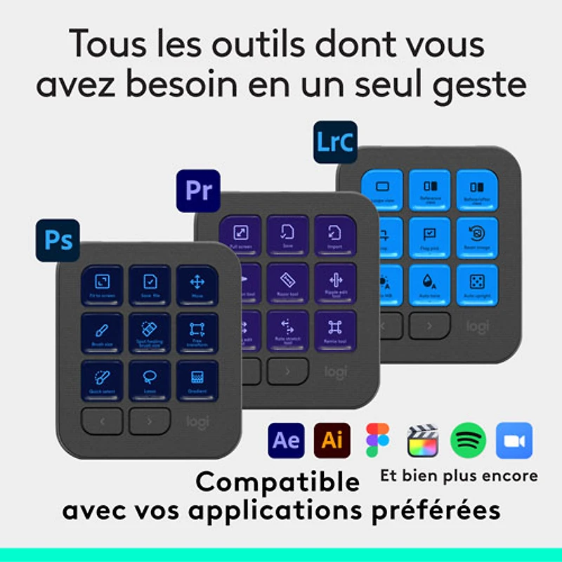 Console numérique programmable et molette de commande MX Creative de Logitech