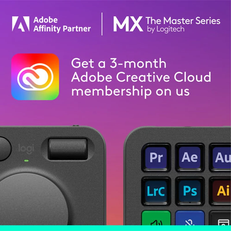 Logitech MX Creative Console Programmable Keypad and Control Dial - Graphite