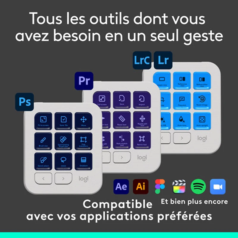 Logitech MX Creative Console Programmable Keypad and Control Dial - Graphite