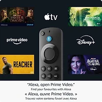 Clé de diffusion multimédia en continu Fire TV Stick HD (2024) avec télécommande vocale Alexa d'Amazon