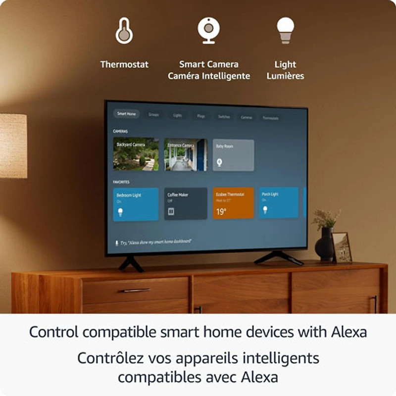 Clé de diffusion multimédia en continu Fire TV Stick HD (2024) avec télécommande vocale Alexa d'Amazon