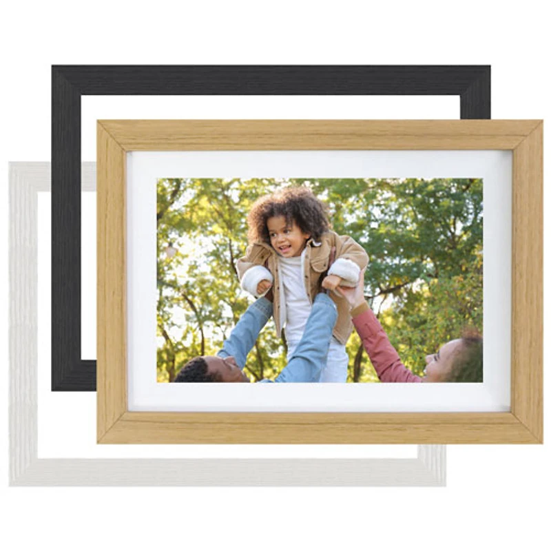 FotoStream 7" Digital Photo Frame with Interchangeable Frames (FS-WPF01EF) - Oak/Black - Only at Best Buy