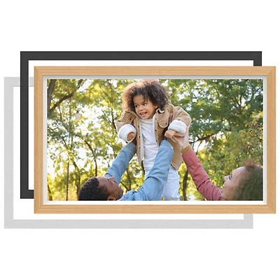 FotoStream 21.5" Digital Photo Frame with Interchangeable Frames (FS-WPF04EF) - Oak/Black - Only at Best Buy