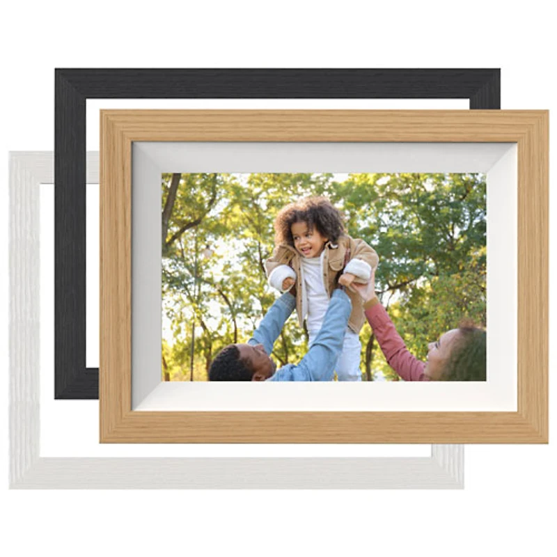 FotoStream 10.1" Digital Photo Frame with Interchangeable Frames (FS-WPF02EF) - Oak/Black - Only at Best Buy