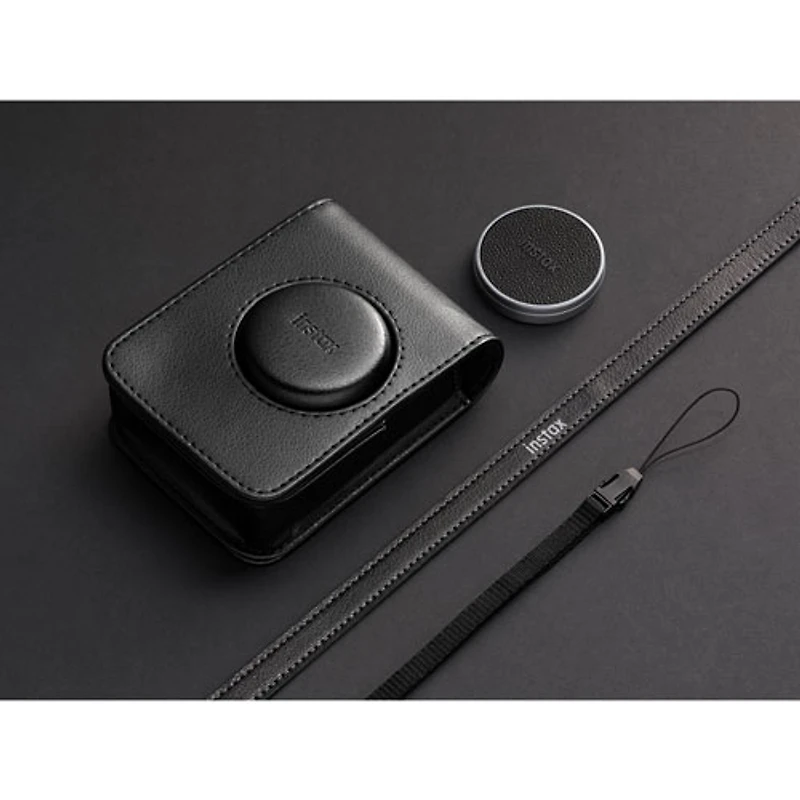 Ensemble avec appareil photo instantané Instax Mini Evo édition 90e anniversaire de Fujifilm - Argenté foncé