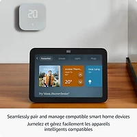 Écran intelligent Echo Show 8 (3e génération) d'Amazon avec son spatial et Alexa - Glacier
